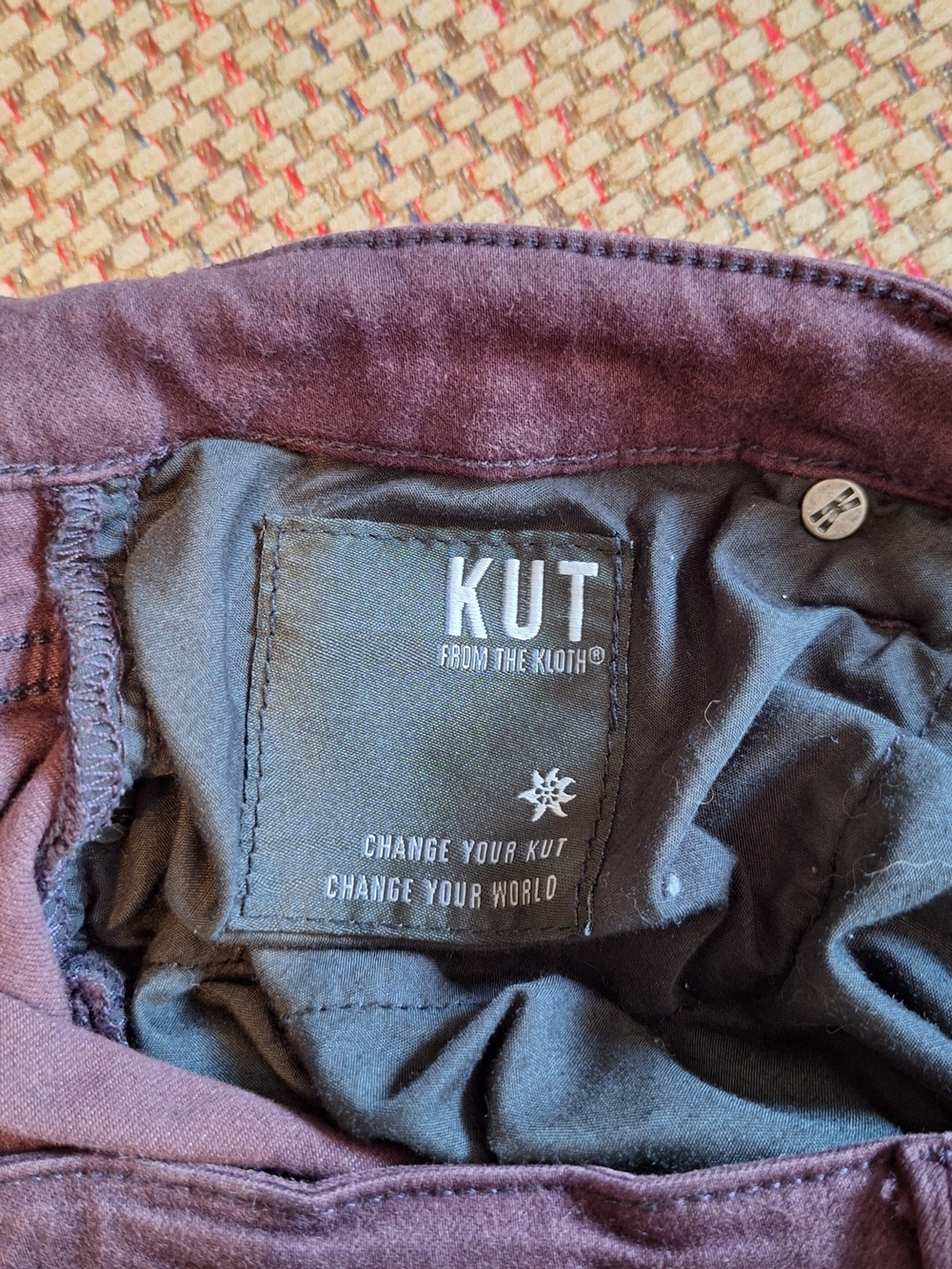 Kut from the Kloth Women's High Rise Ankle Skinny Jeans in Plum Eggplant - Picture 10 of 13
